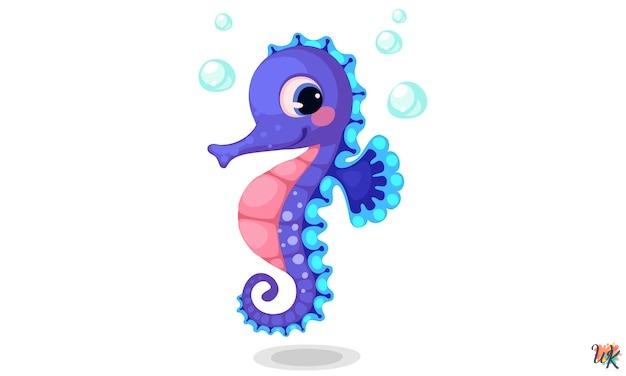 14 Seahorse Coloring Pages
