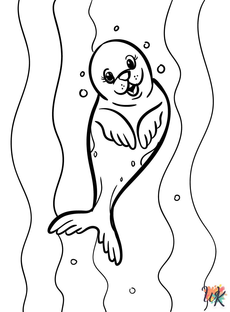 adult coloring pages Seal 1