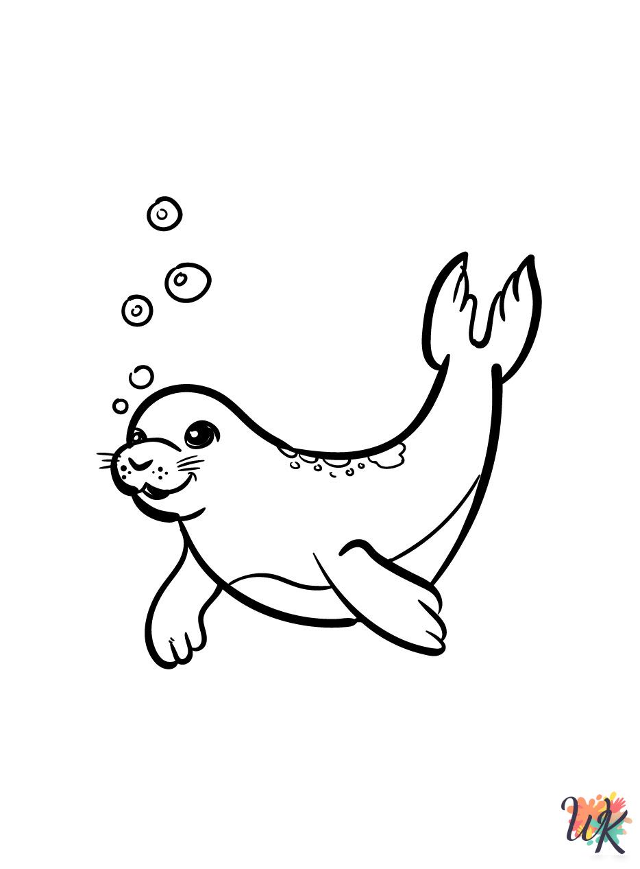 Seal coloring pages for adults pdf