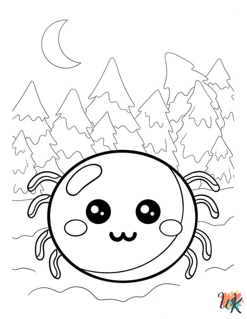 Spider coloring pages for kids