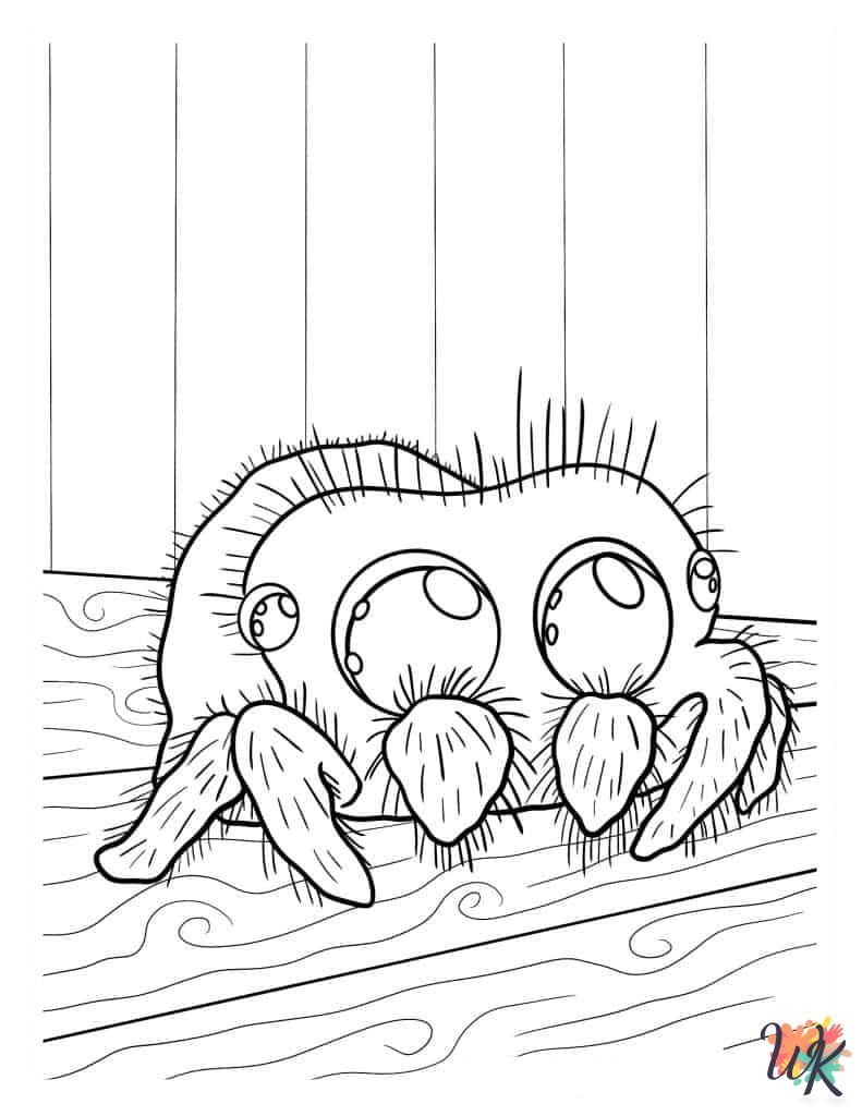 Spider coloring book pages