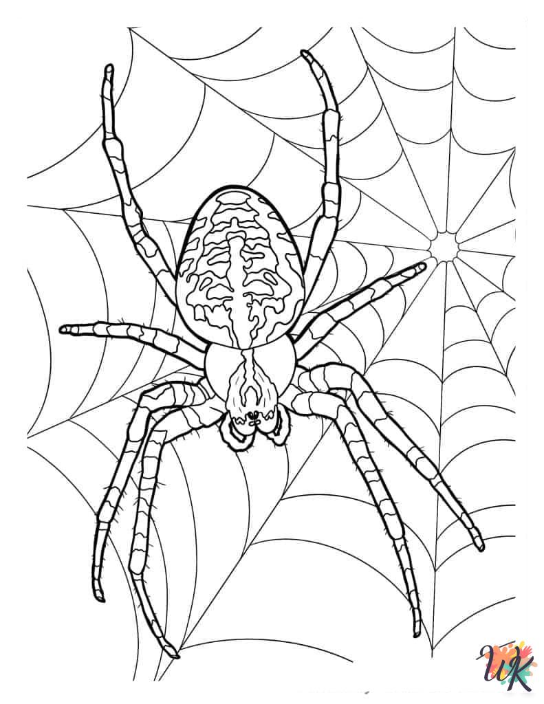 Spider coloring pages free