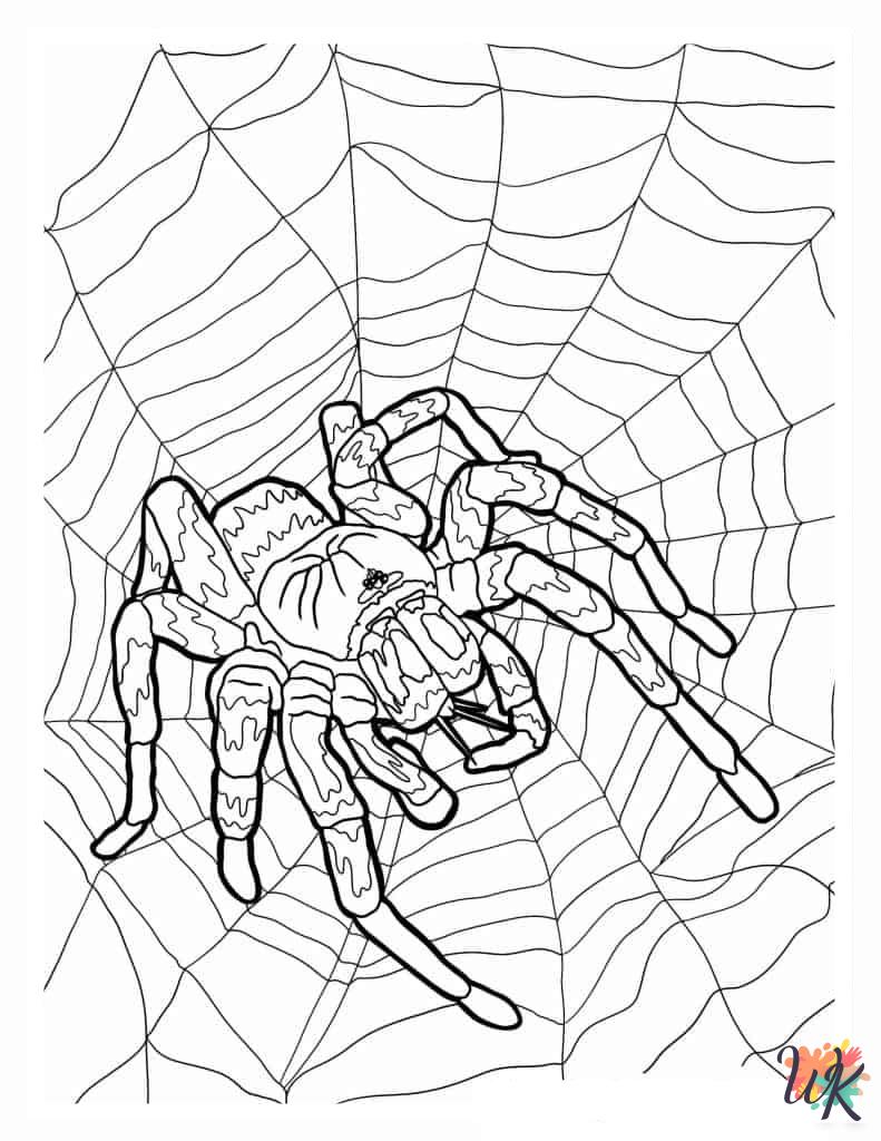Spider themed coloring pages