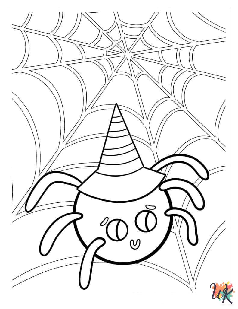 detailed Spider coloring pages for adults
