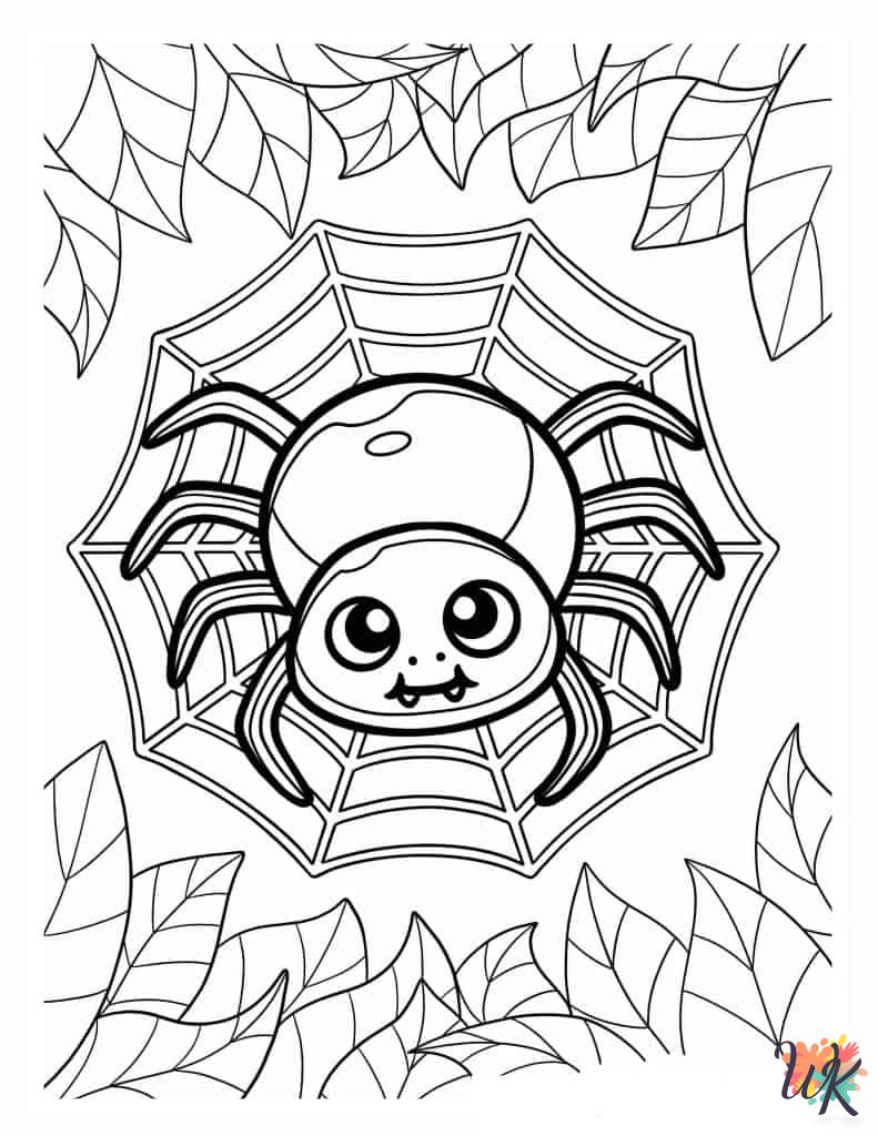 vintage Spider coloring pages 1