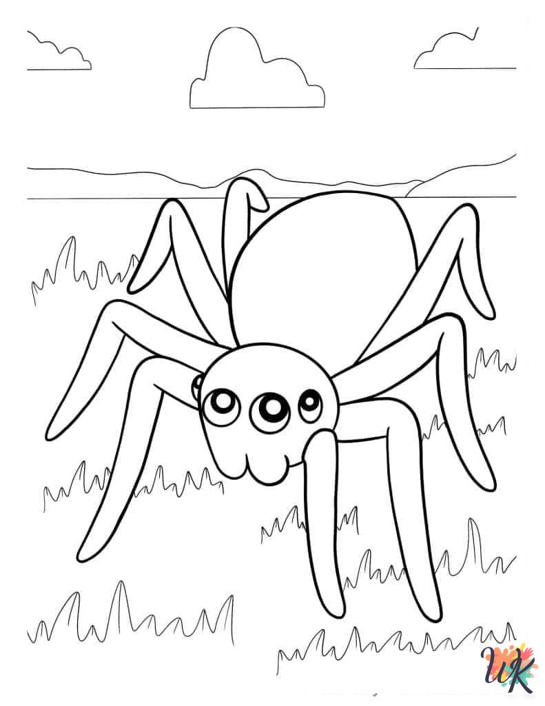 Spider ornaments coloring pages 3