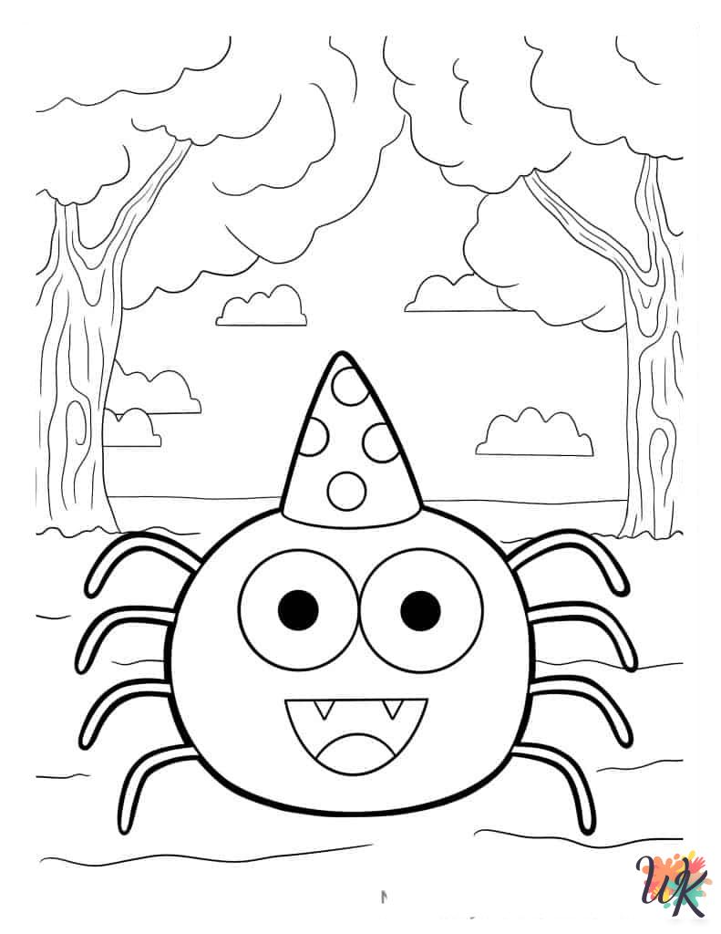 vintage Spider coloring pages