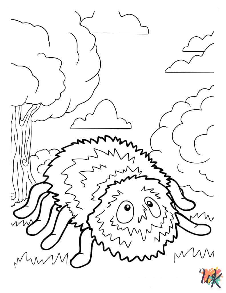 Spider ornaments coloring pages