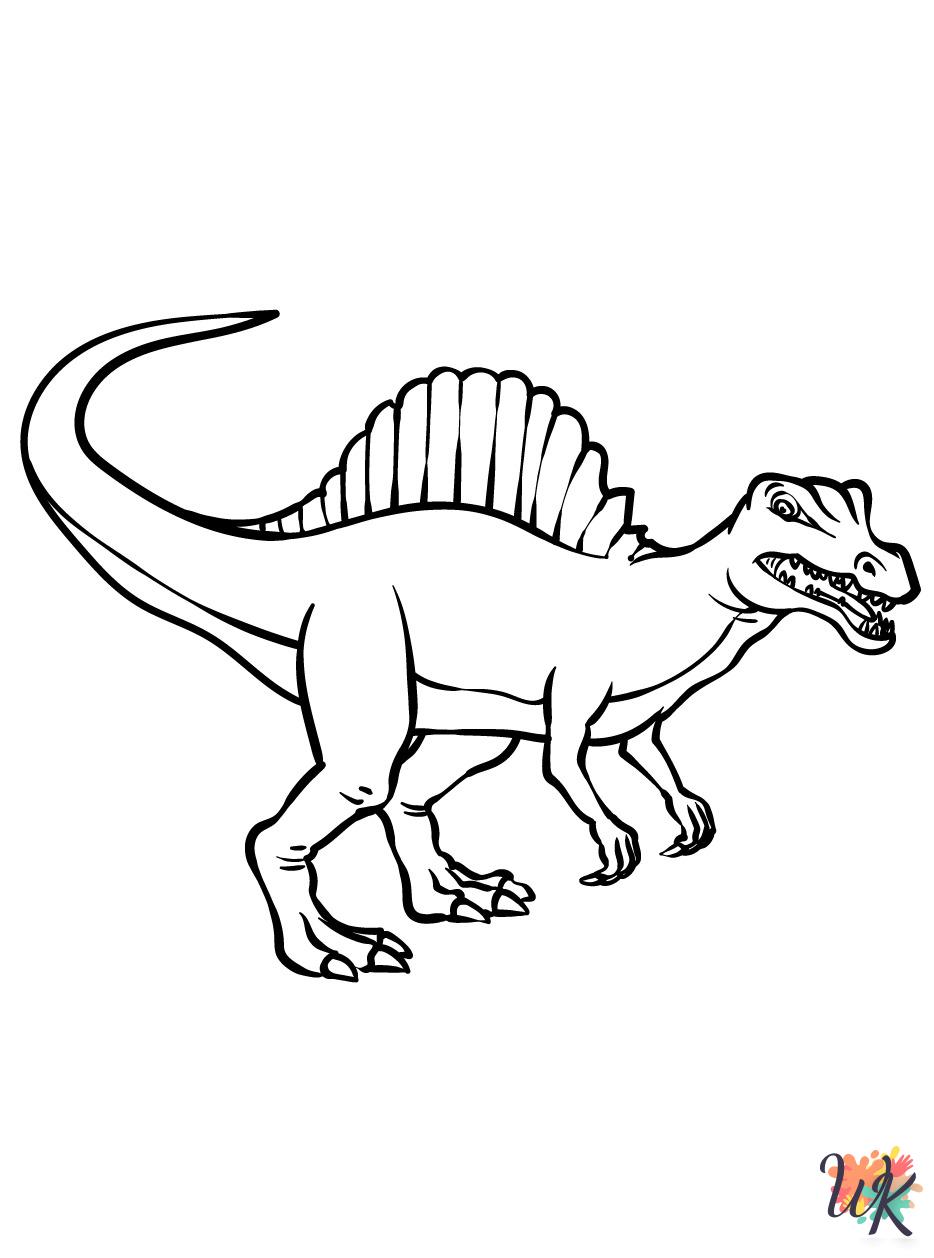 grinch cute Spinosaurus coloring pages