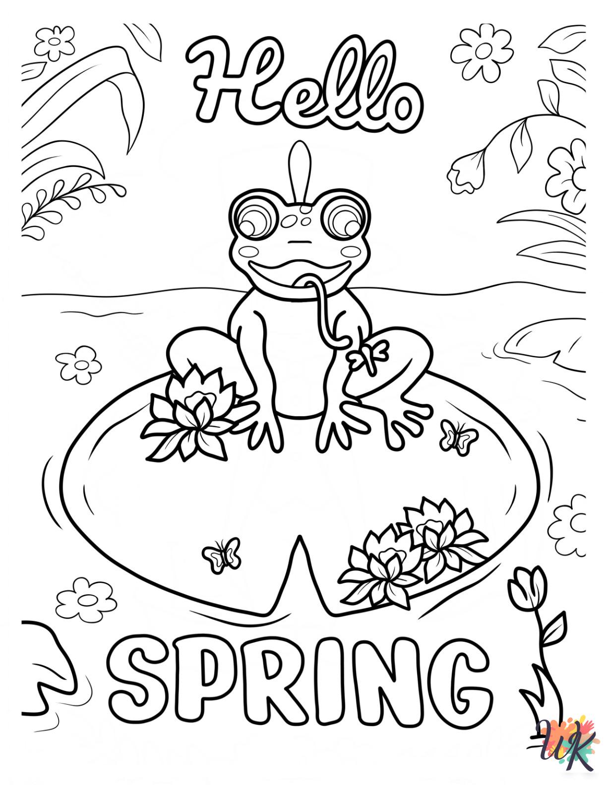 old-fashioned Spring coloring pages