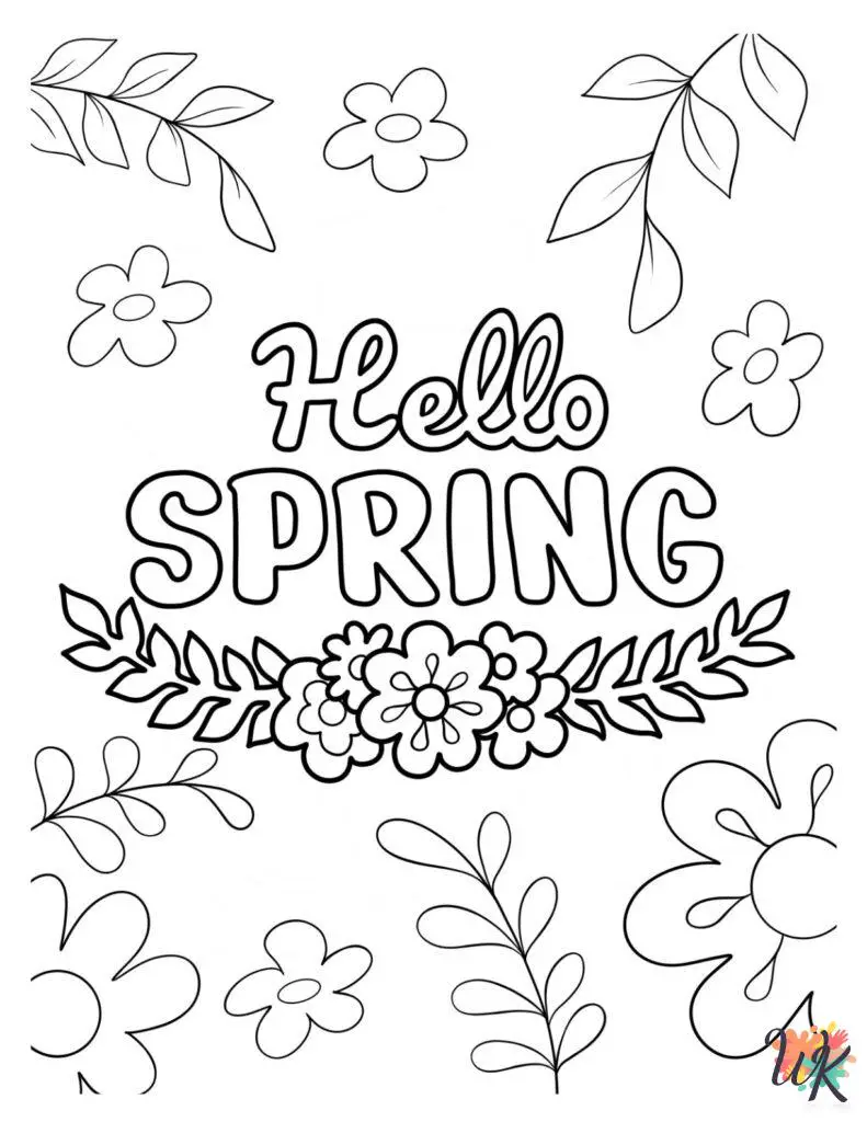 35 Spring Coloring Pages For Kids - ColoringPagesWK.xom
