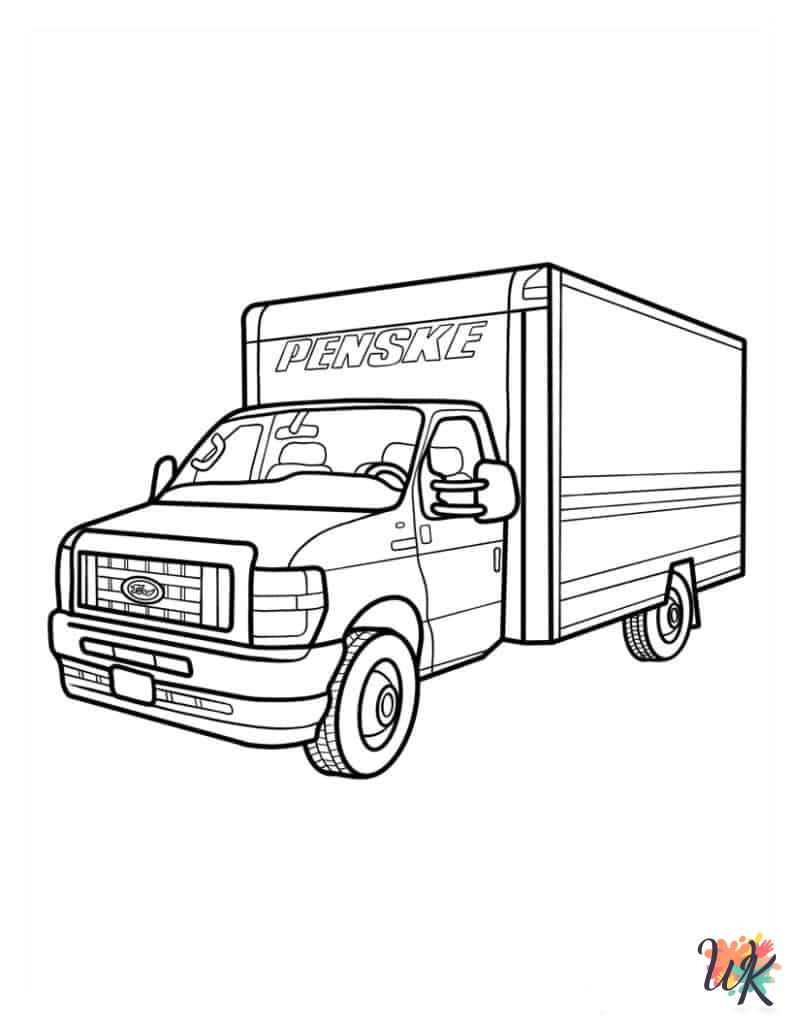 Truck ornament coloring pages
