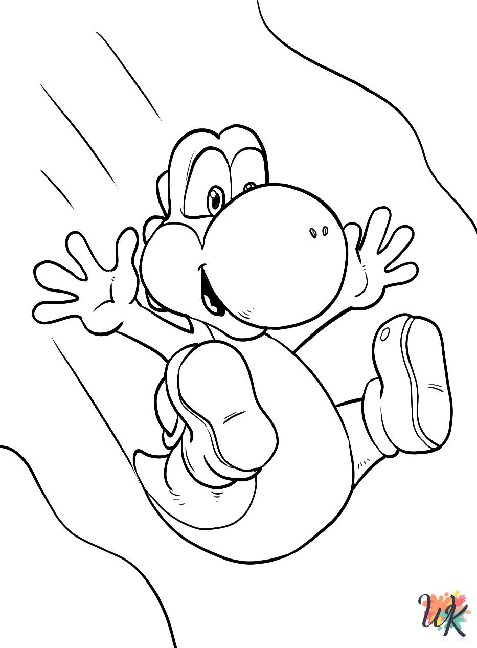 free Yoshi coloring pages for adults