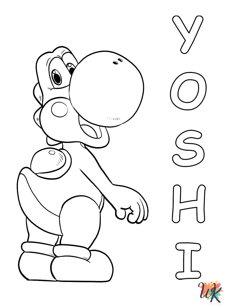 easy Yoshi coloring pages