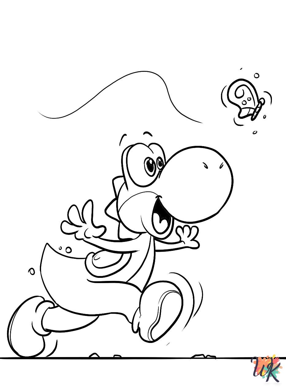 Yoshi Coloring Pages 4