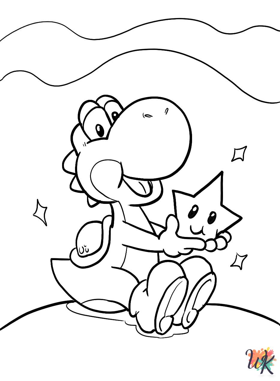 free printable Yoshi coloring pages for adults