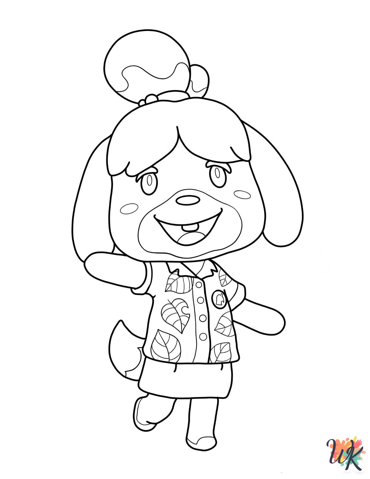 free printable Animal Crossing coloring pages for adults