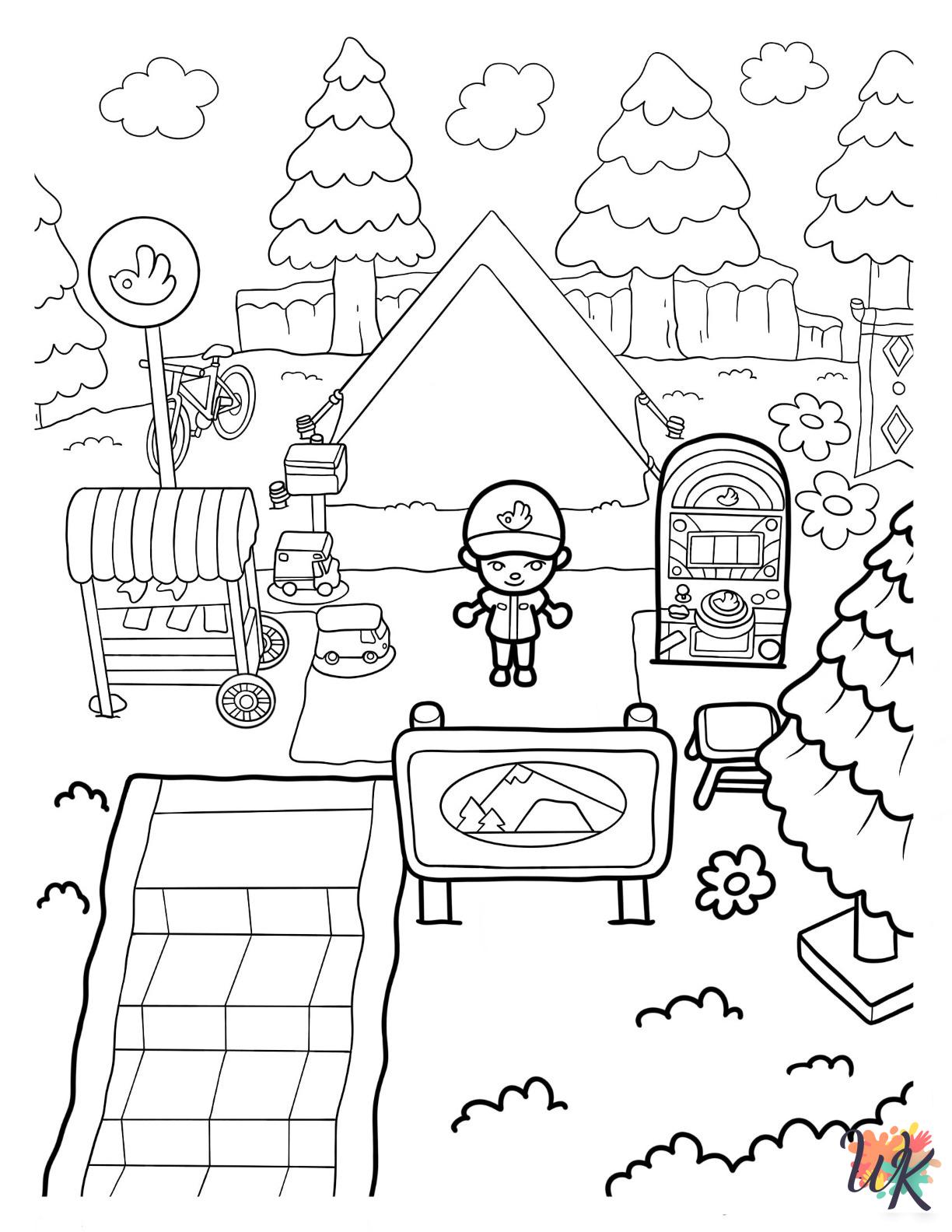free Animal Crossing coloring pages for kids