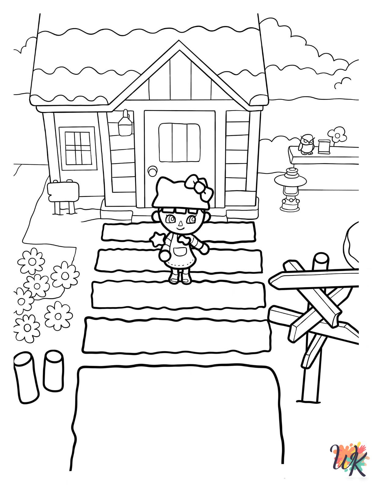 printable Animal Crossing coloring pages