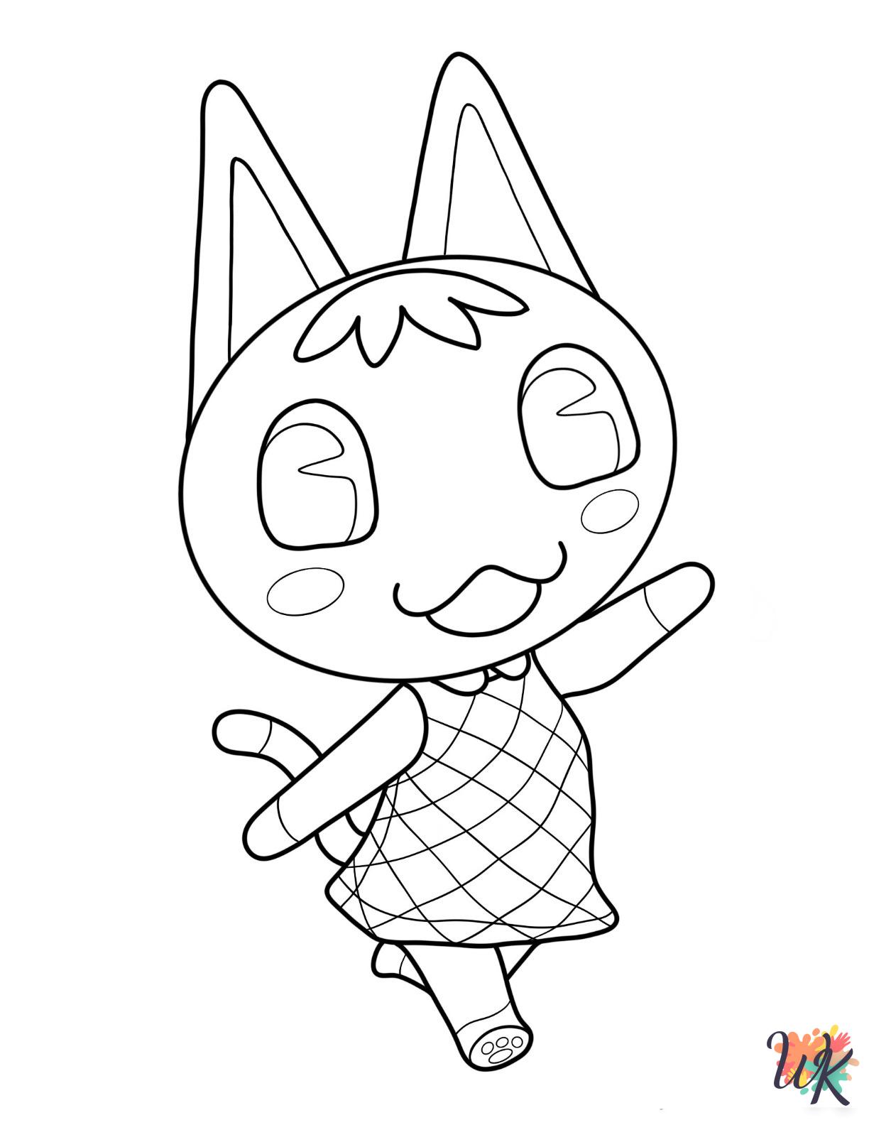 Animal Crossing adult coloring pages