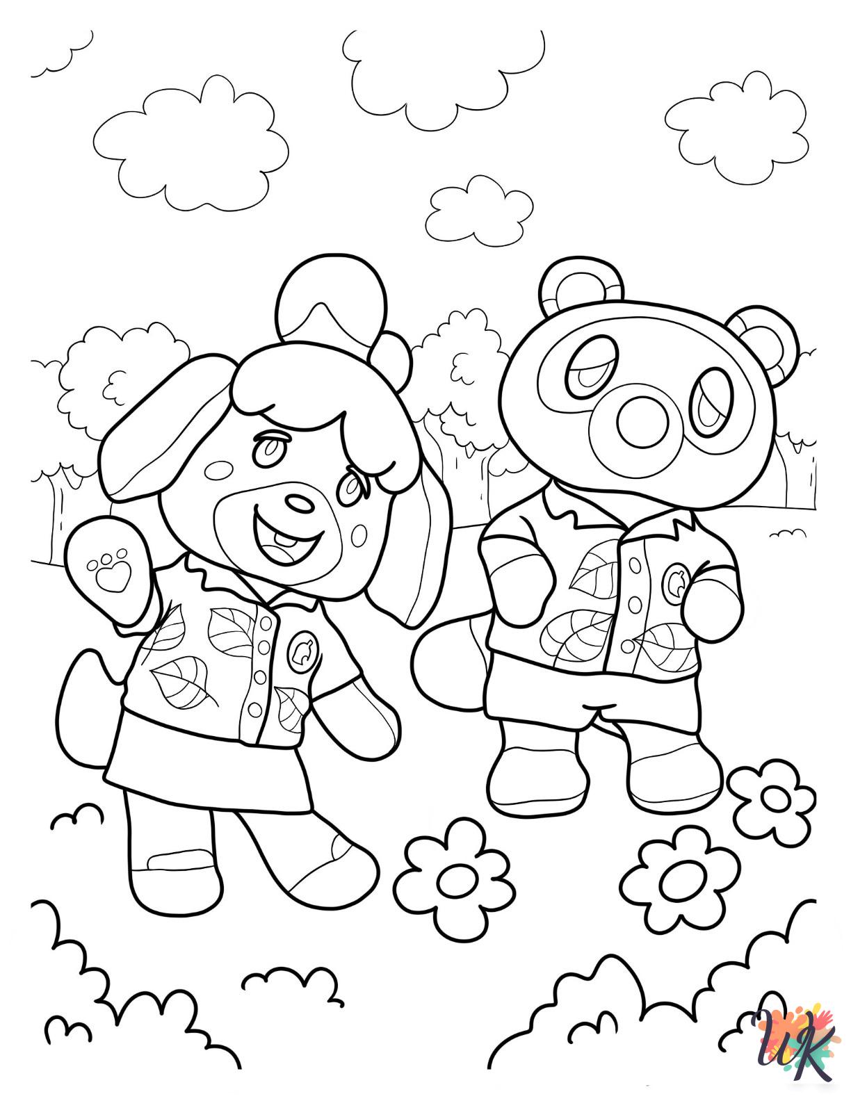 free Animal Crossing printable coloring pages