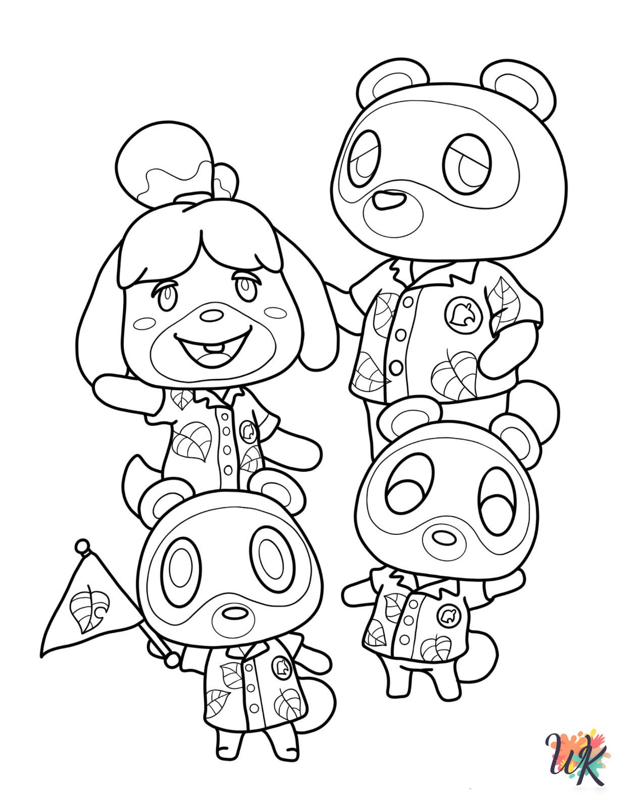 Animal Crossing coloring pages for adults 1