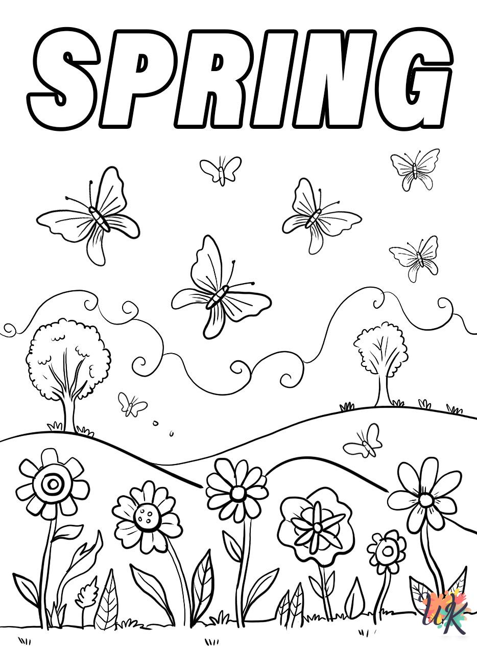 free full size printable April coloring pages for adults pdf