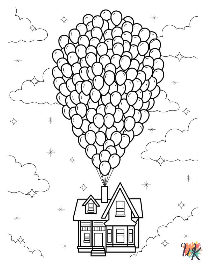 Balloon coloring book pages