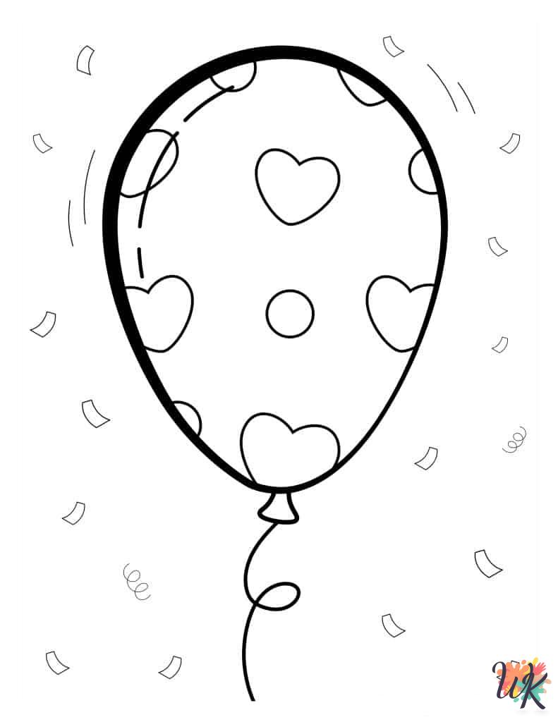 free Balloon coloring pages pdf
