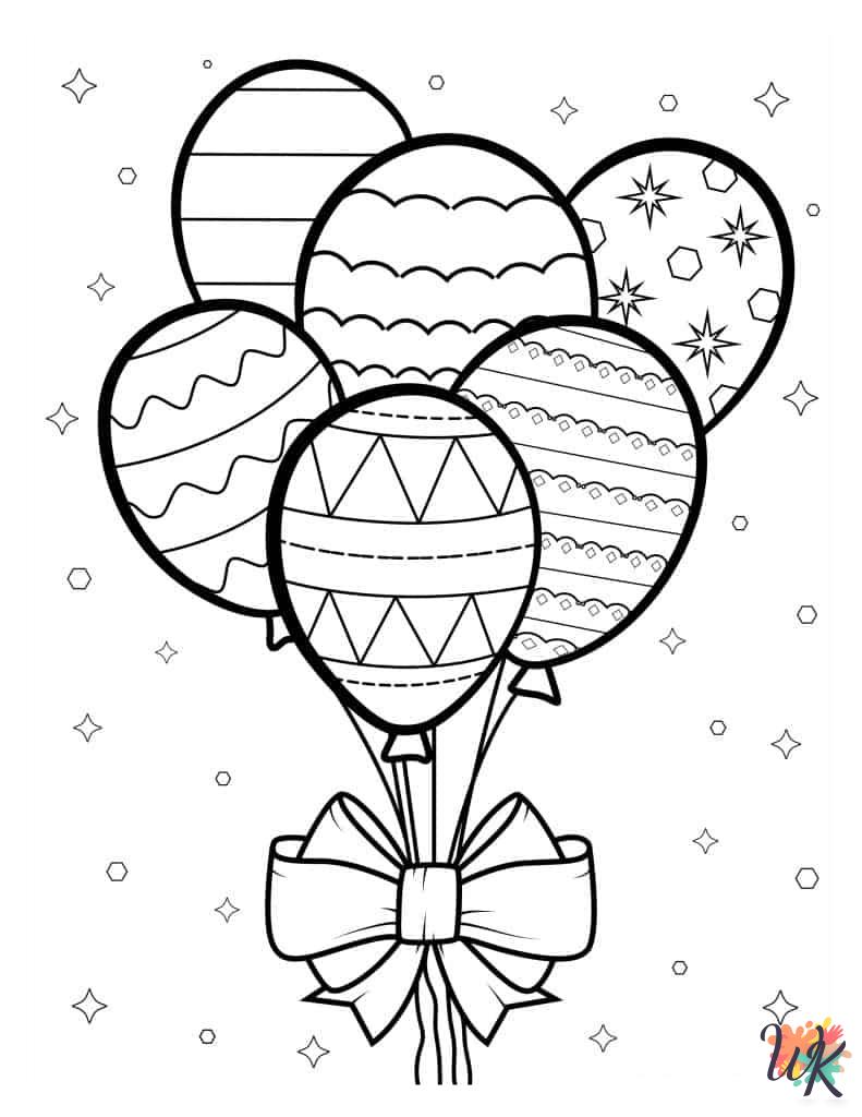 Balloon free coloring pages