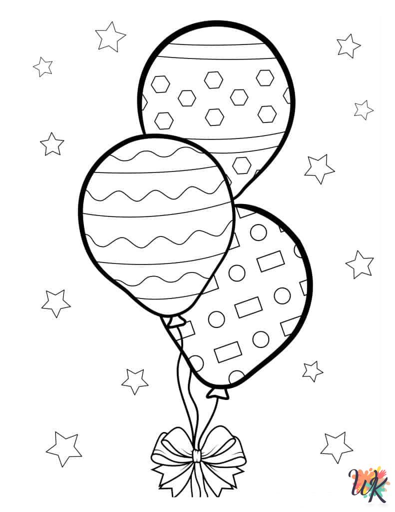 Balloon coloring pages printable
