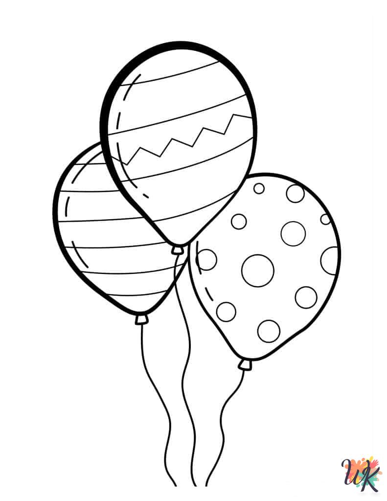 free printable Balloon coloring pages