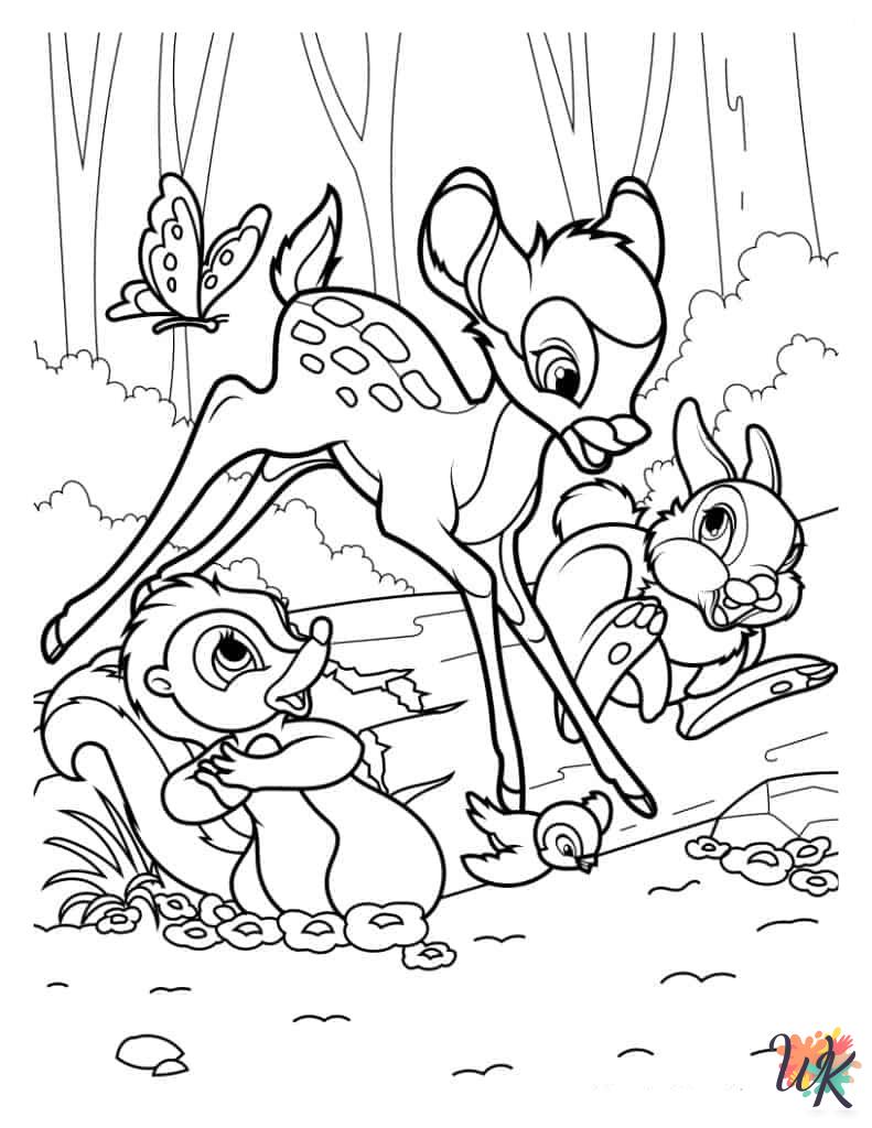 Bambi free coloring pages