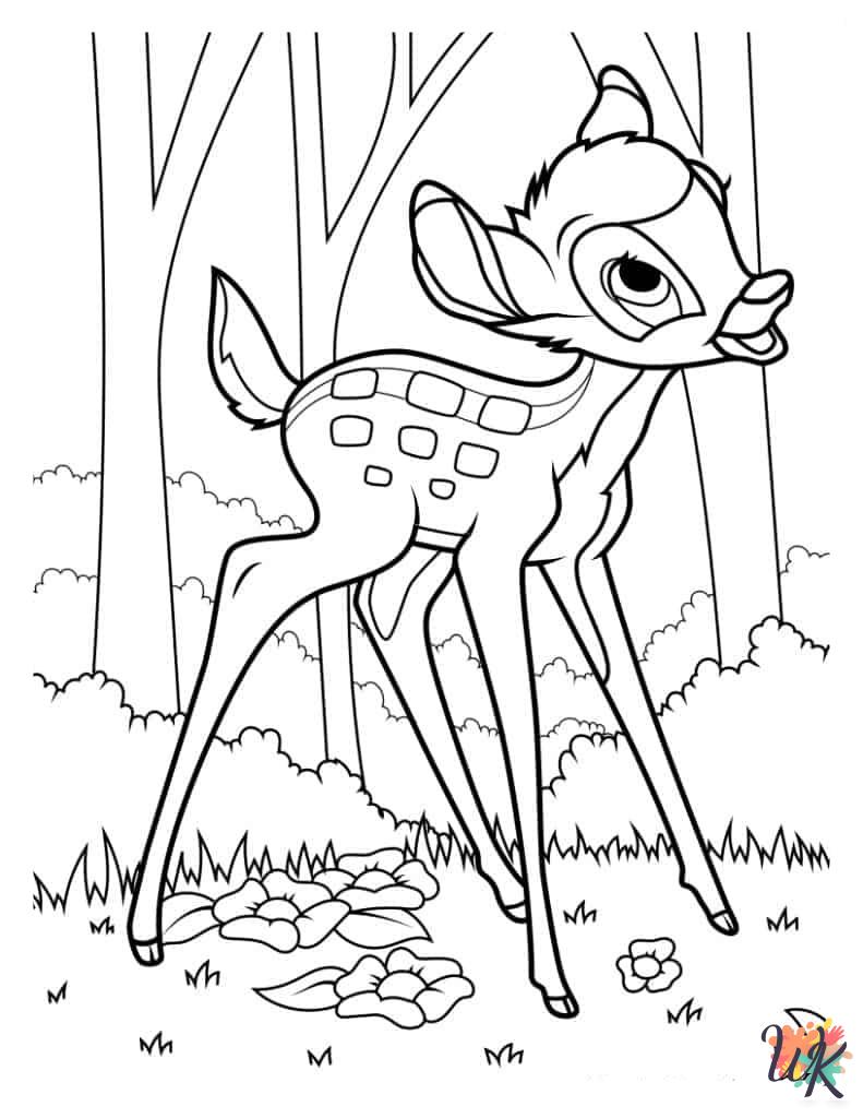 Bambi coloring pages for preschoolers