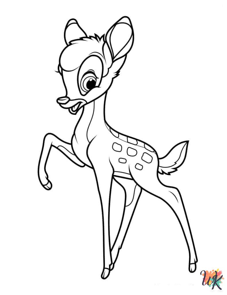 Bambi decorations coloring pages 1