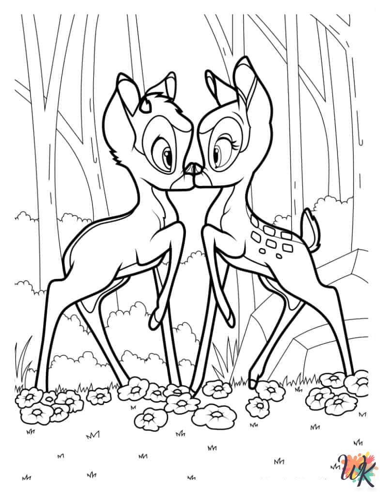 hard Bambi coloring pages