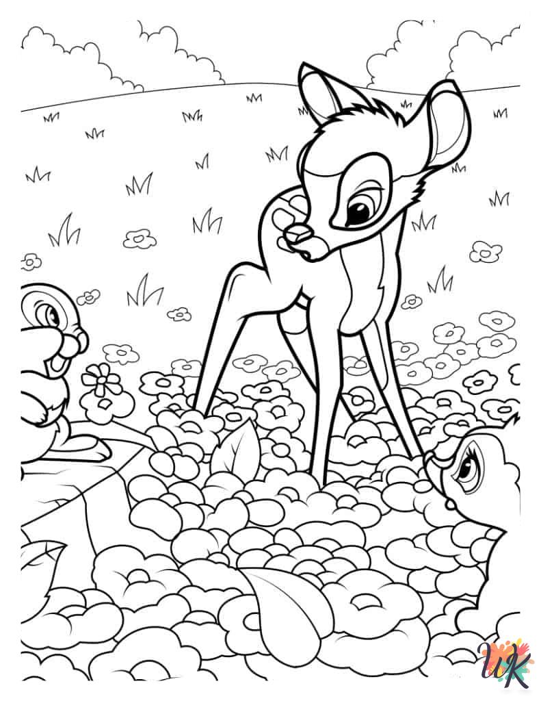 printable Bambi coloring pages for adults