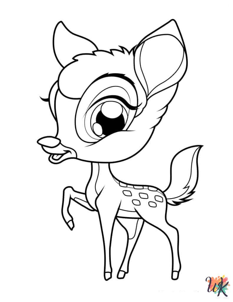 hard Bambi coloring pages 1