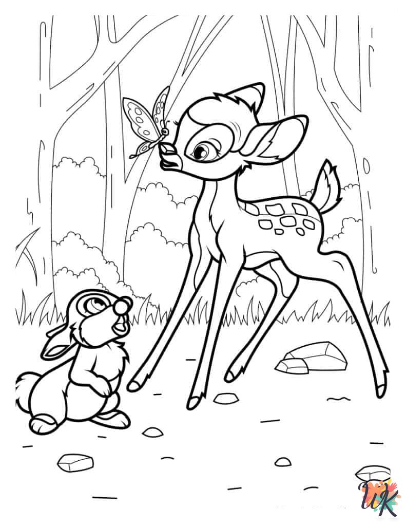 vintage Bambi coloring pages