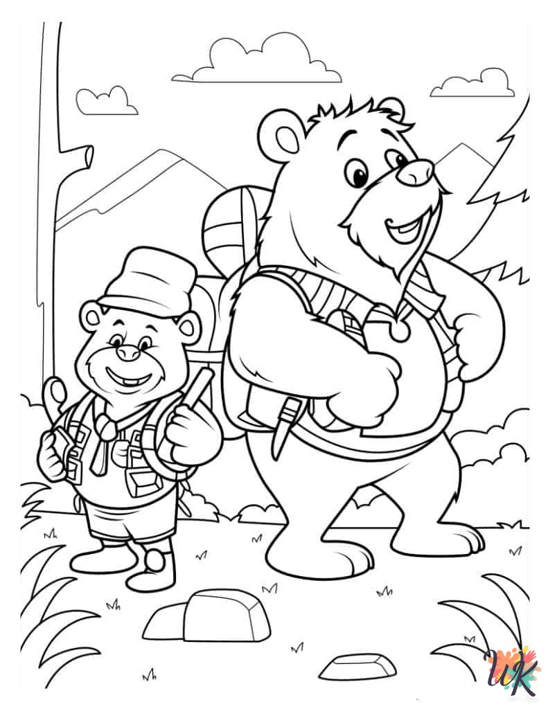 easy Camping coloring pages