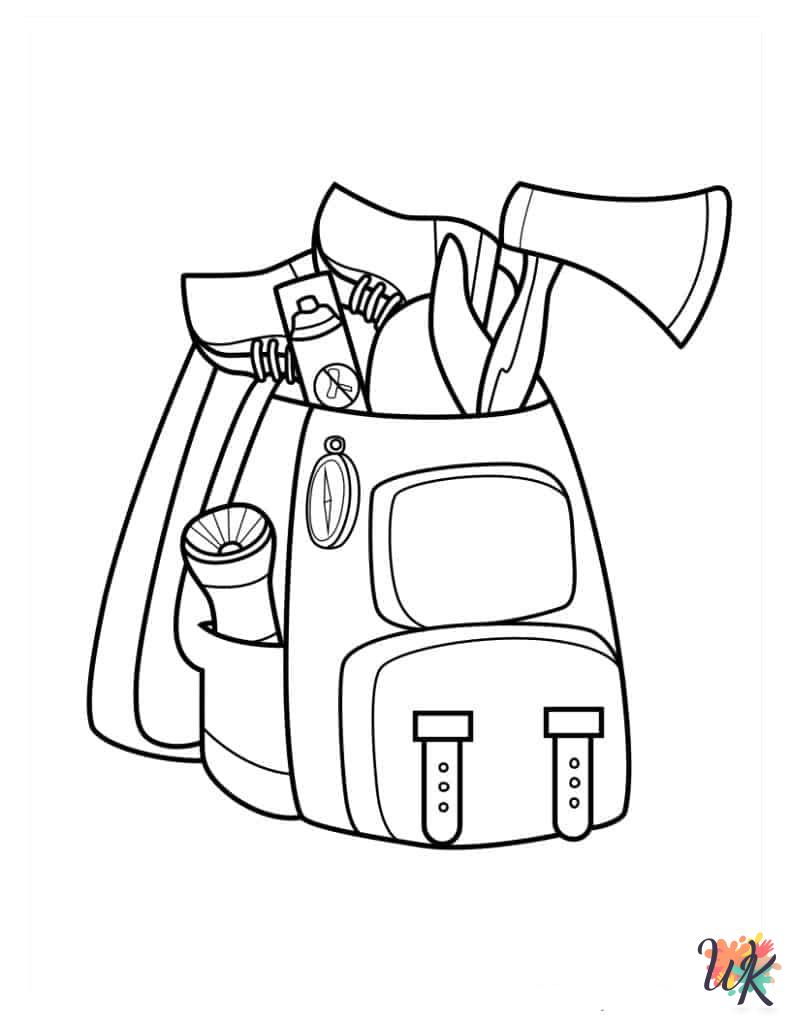 Camping free coloring pages