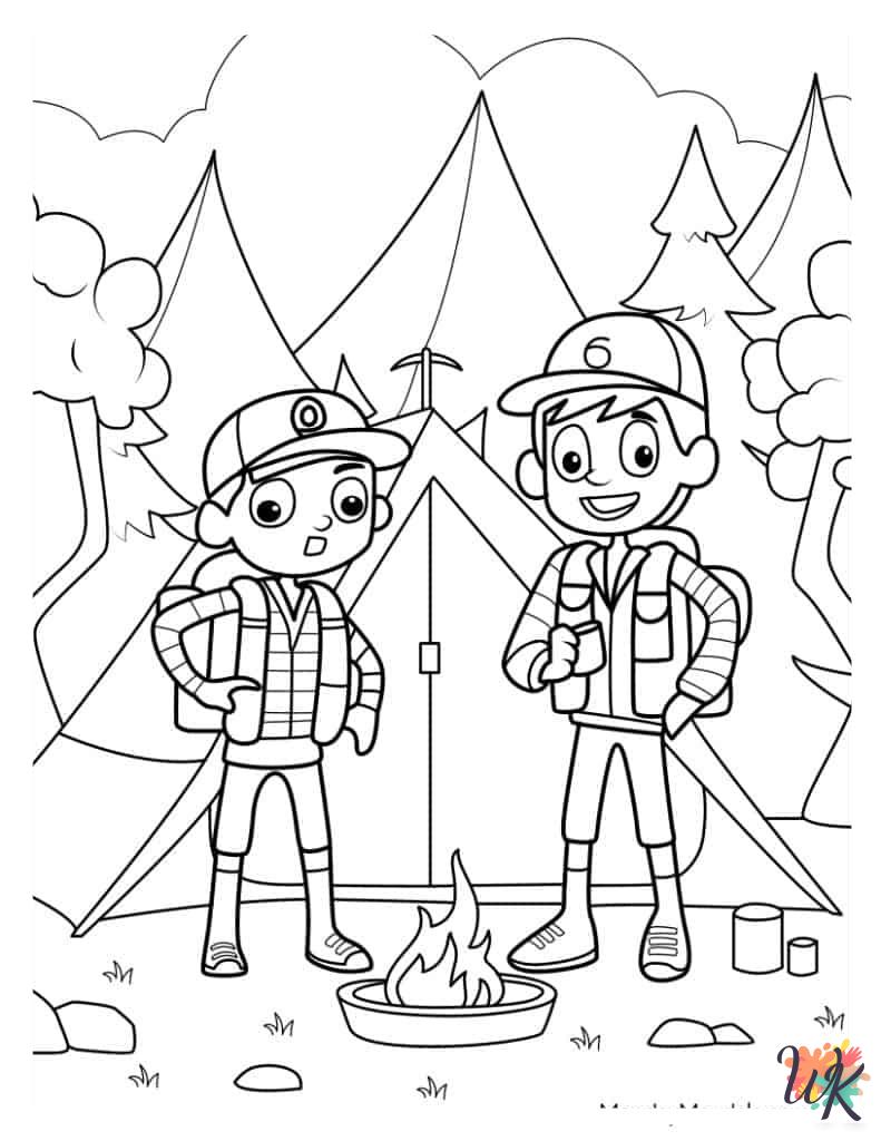 free Camping coloring pages