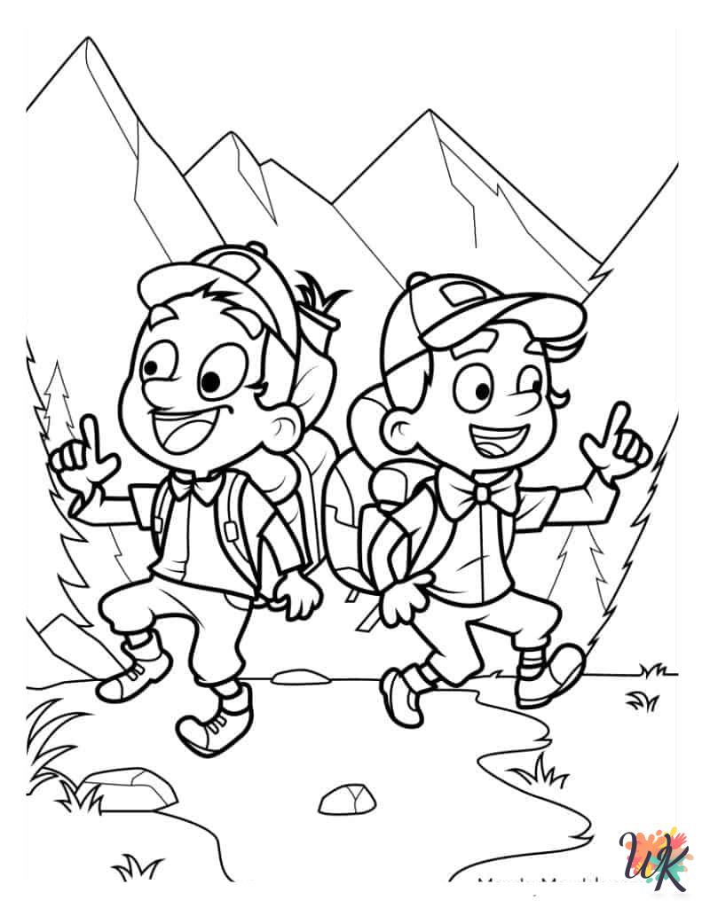 detailed Camping coloring pages 1