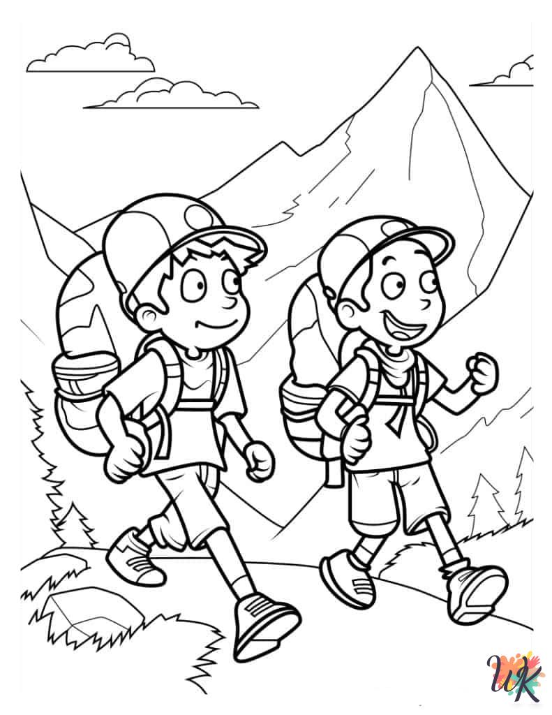 free Camping printable coloring pages