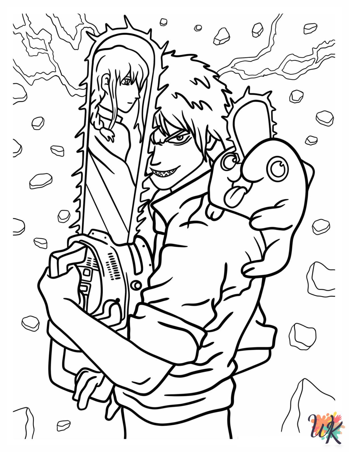 old-fashioned Chainsaw Man coloring pages