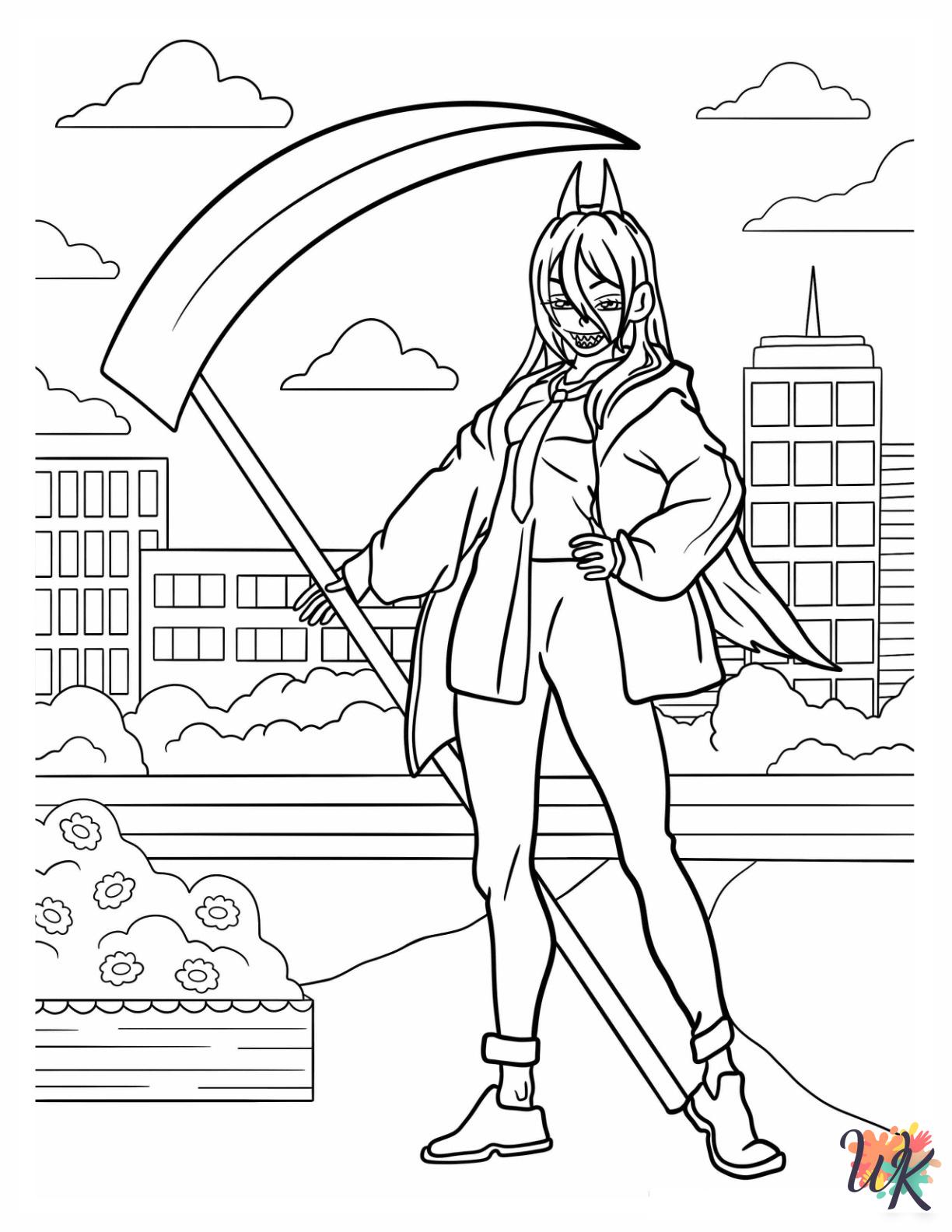 vintage Chainsaw Man coloring pages