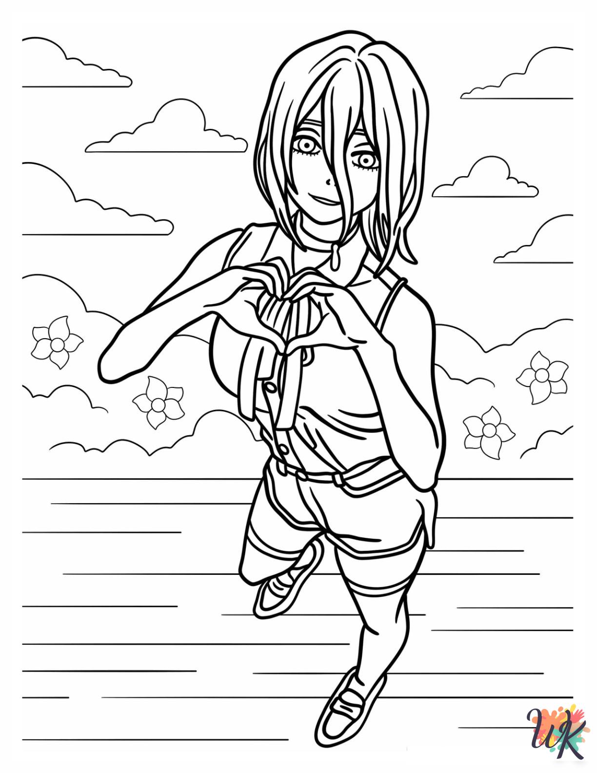 Chainsaw Man ornaments coloring pages