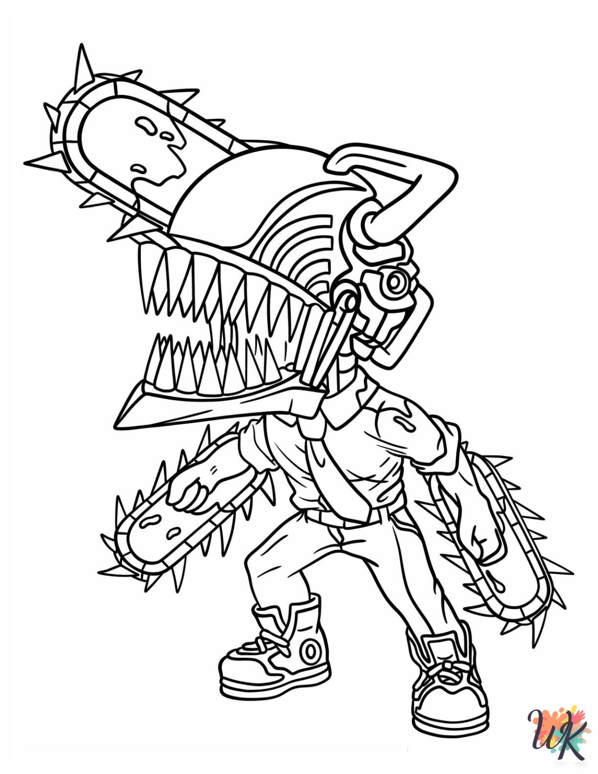 free Chainsaw Man coloring pages printable 1