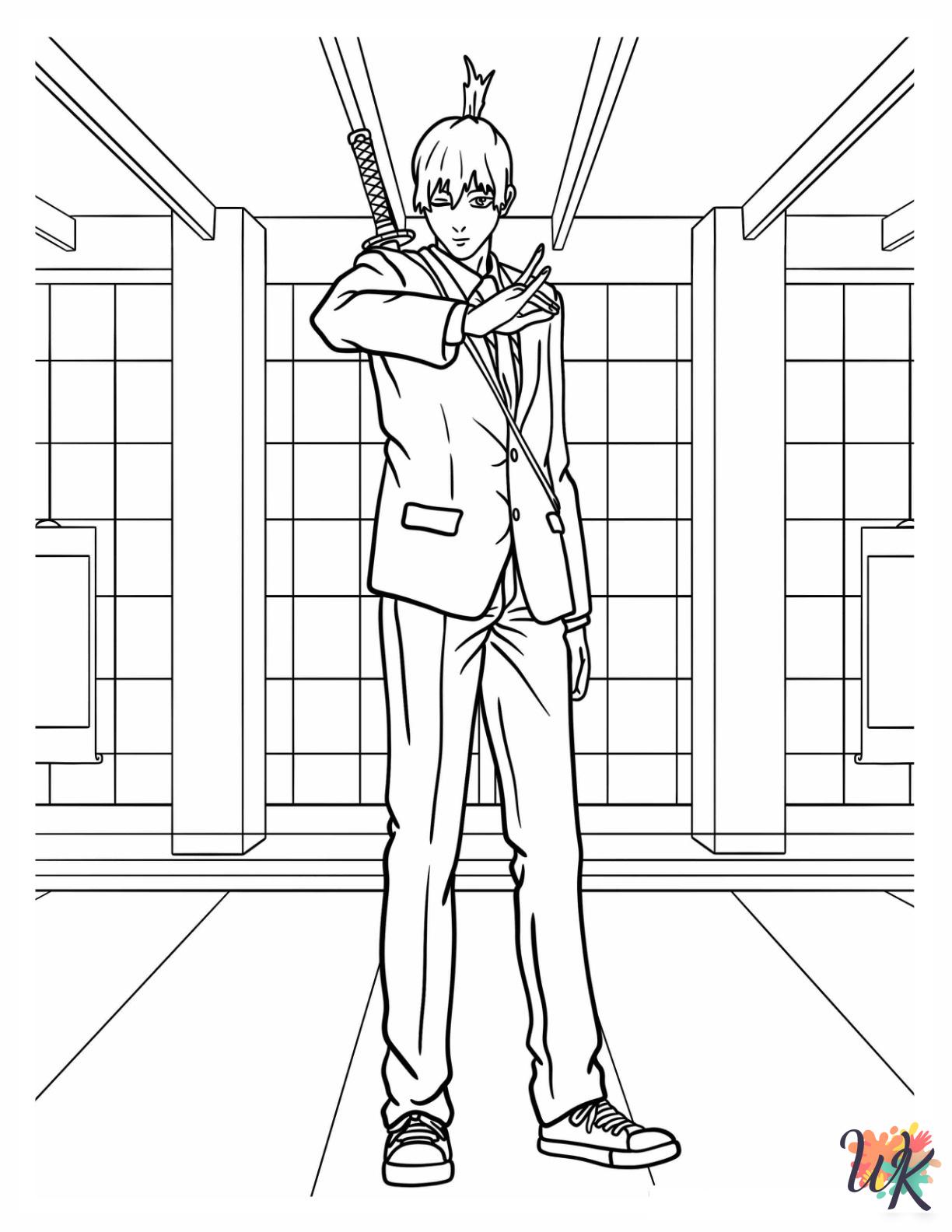 cute Chainsaw Man coloring pages