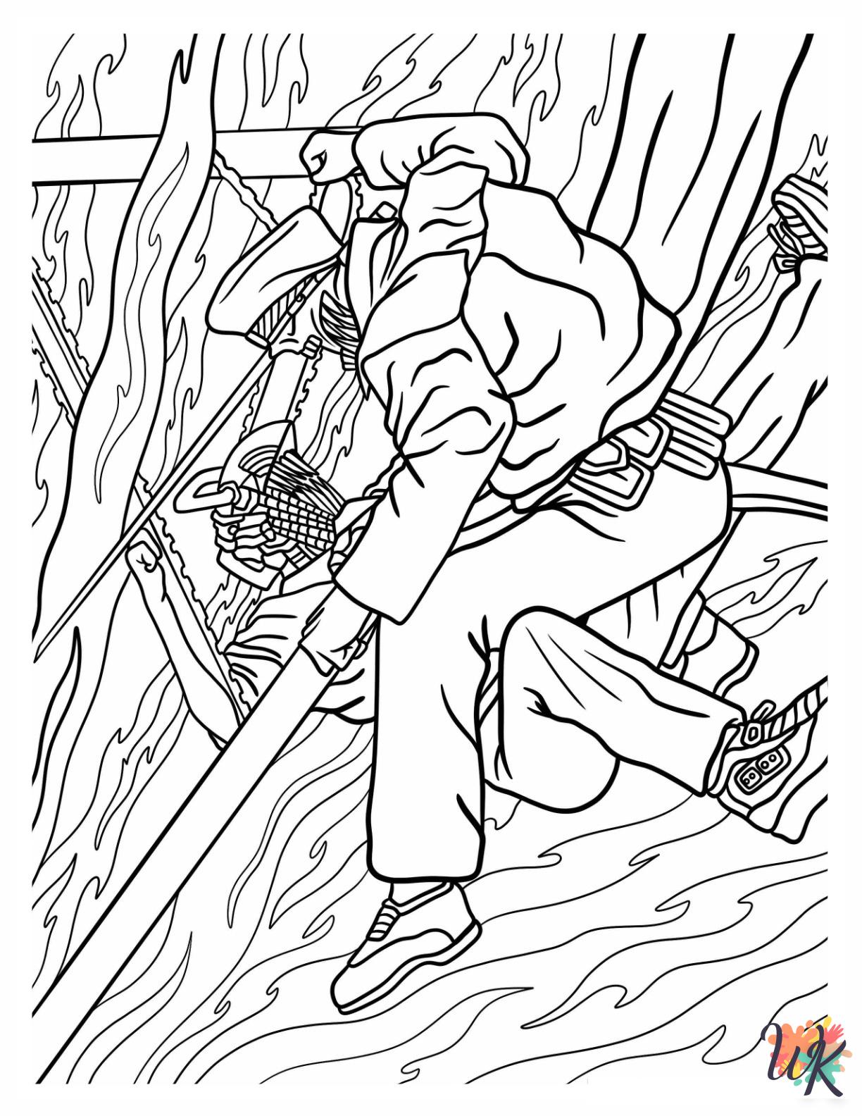 Chainsaw Man free coloring pages